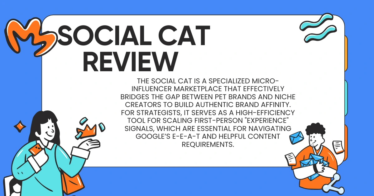 The Social Cat website interface showing a micro-influencer marketplace for pet owners and brands to collaborate on campaigns.