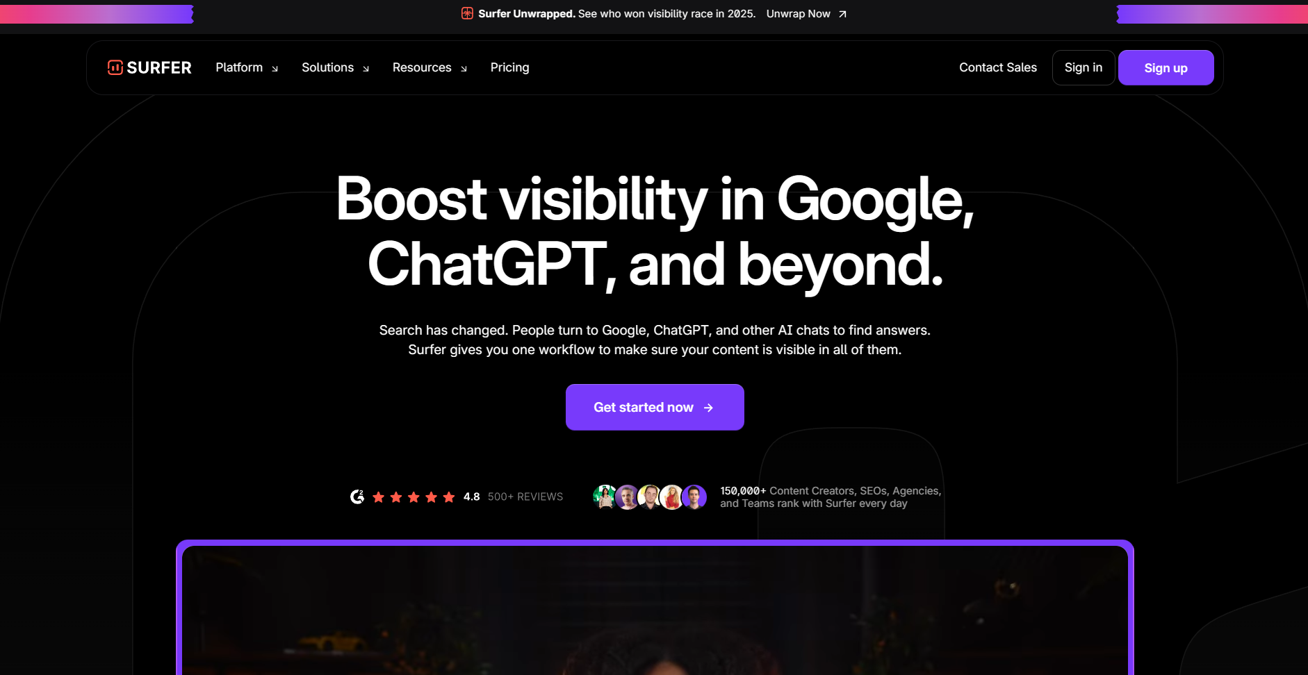Surfer SEO Dashboard