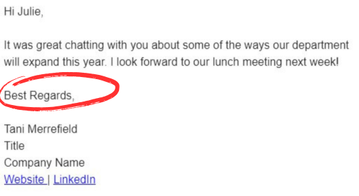 Professional Email Sign-Off Examples