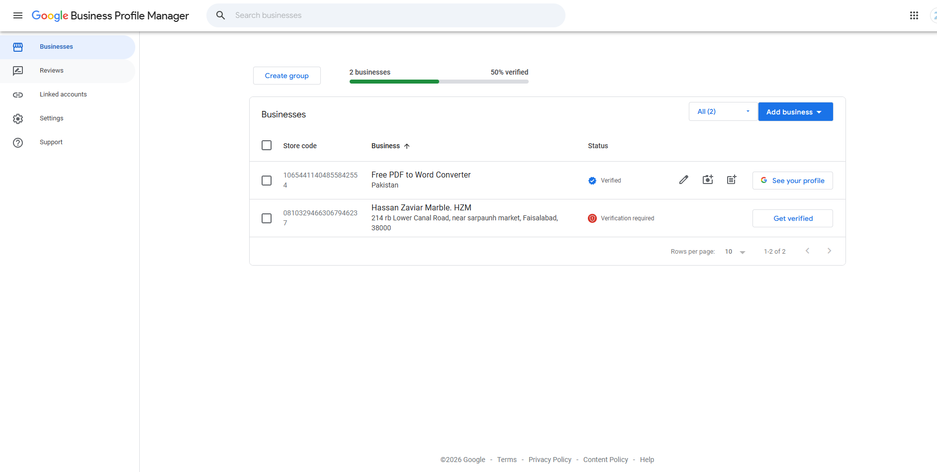 Google Business Profile (GBP) Management