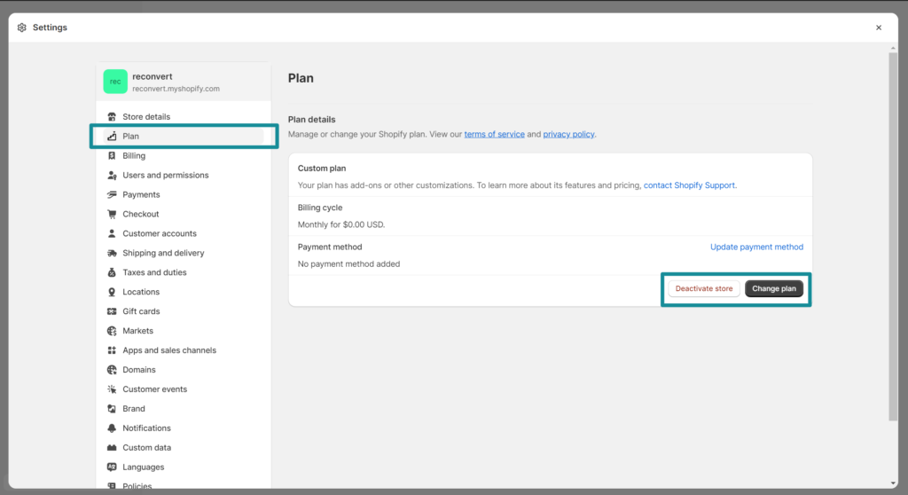 Deleting a Shopify Store 