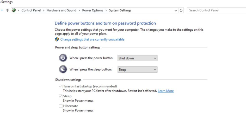 Disable Fast Startup in Windows 11