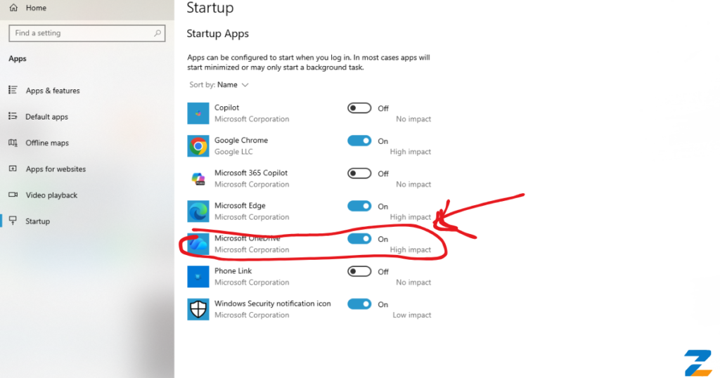 Microsoft Teams from Startup Using Task Manager