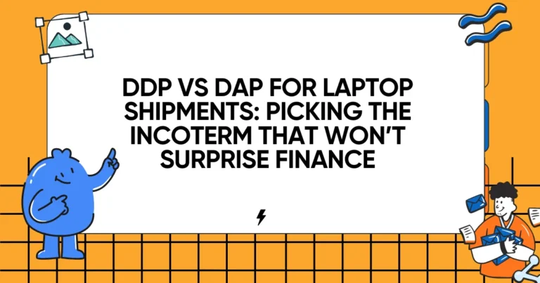 DDP vs DAP for Laptop Shipments: Picking the Incoterm That Won’t Surprise Finance