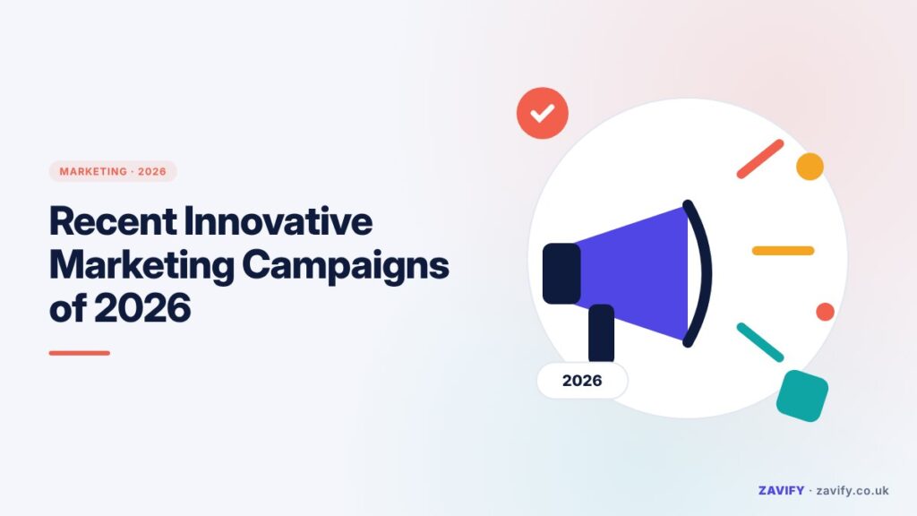 Innovative marketing campaigns of 2026 illustration with a megaphone and creative sparks