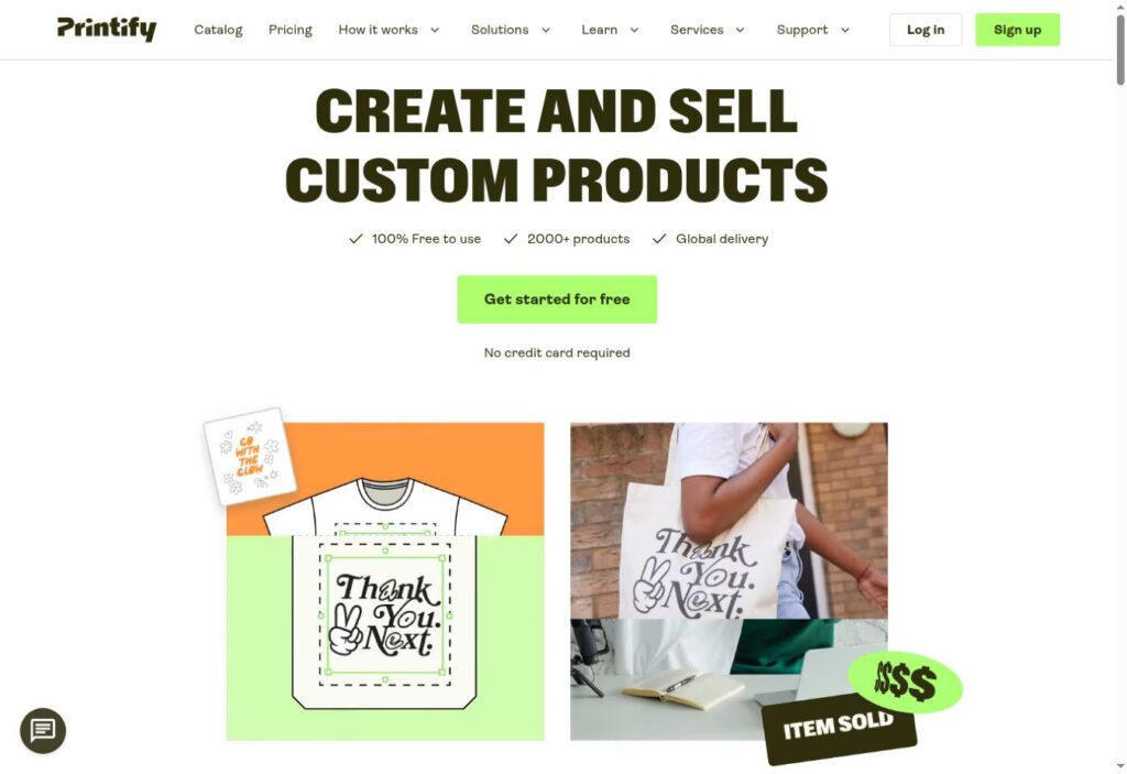 Printify homepage